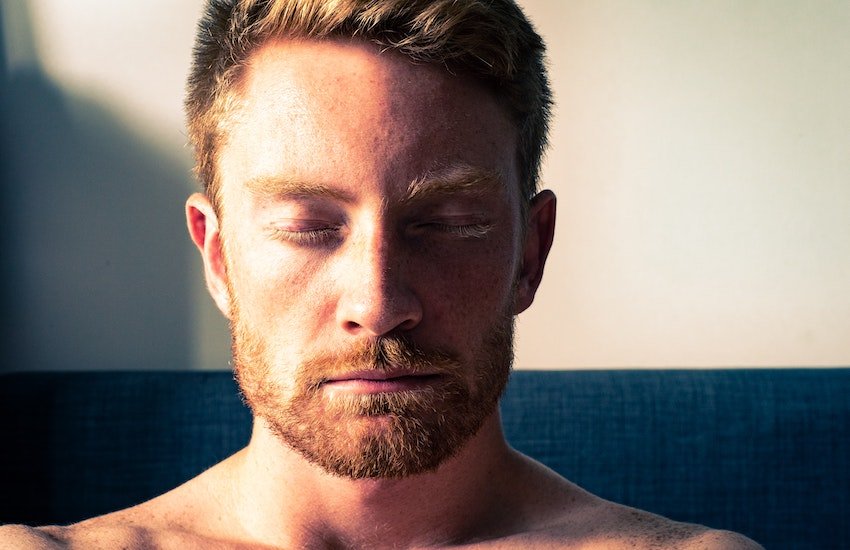 man meditating